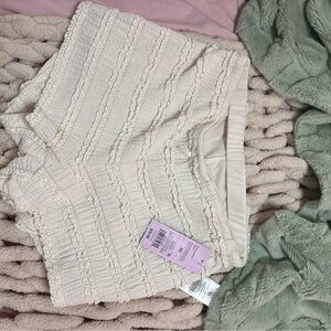 Wild Fable Cream Ribbed Knit Shorts